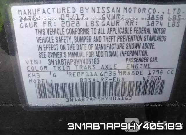 3N1AB7AP9HY405183 фото 6
