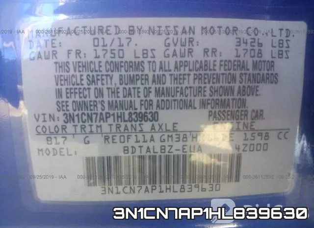 3N1CN7AP1HL839630 фото 9