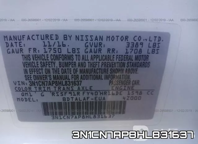 3N1CN7AP8HL831637 фото 10