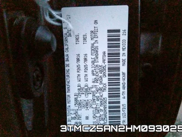 3TMCZ5AN2HM093025 фото 2