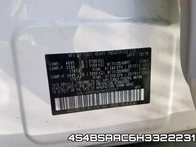 4S4BSAAC6H3322231 фото 2