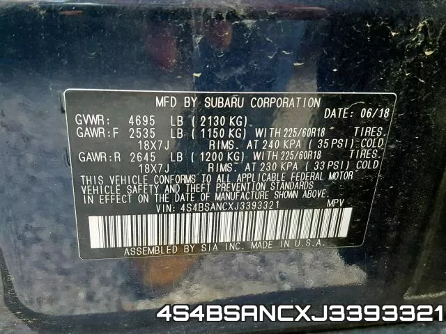 4S4BSANCXJ3393321 фото 2
