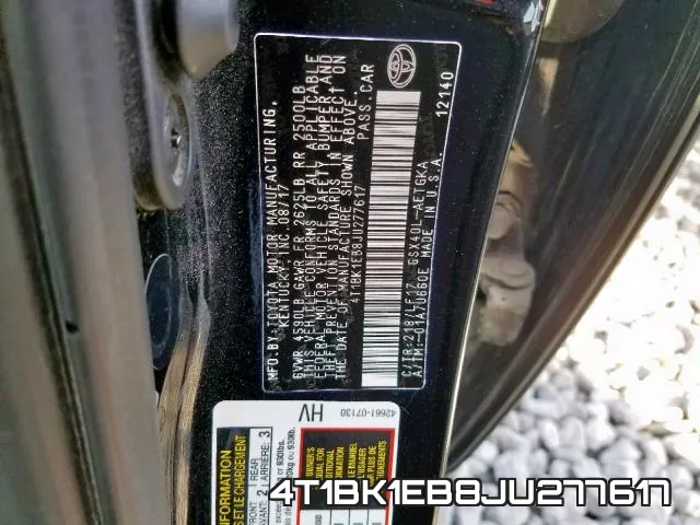 4T1BK1EB8JU277617 фото 2