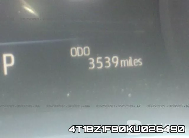 4T1BZ1FB0KU026490 фото 8