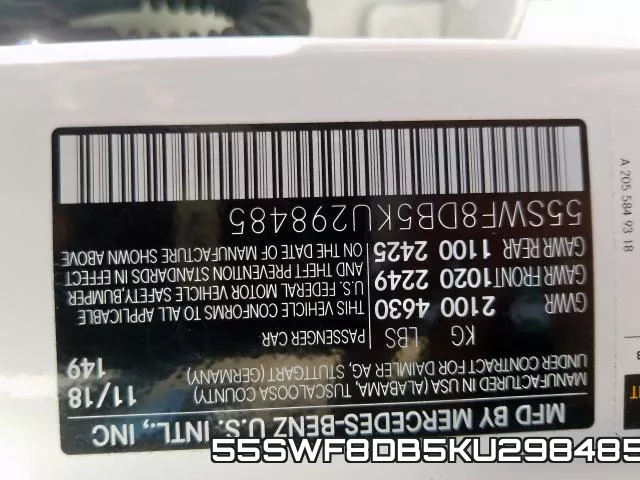 55SWF8DB5KU298485 фото 2