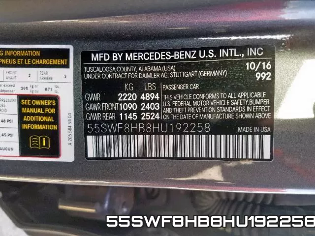 55SWF8HB8HU192258 фото 2
