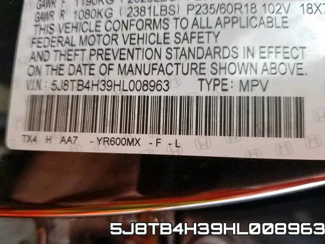 5J8TB4H39HL008963 фото 2