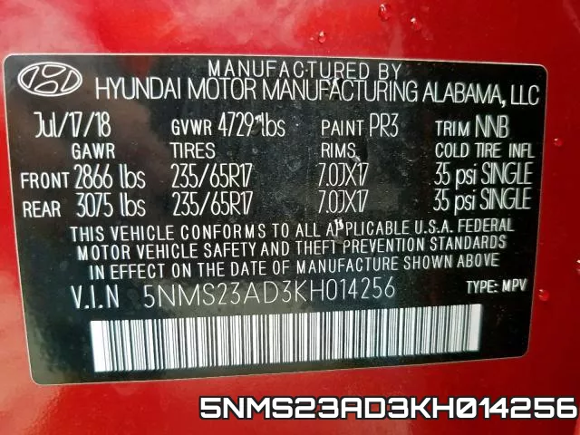 5NMS23AD3KH014256 фото 2