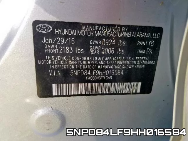 5NPD84LF9HH016584 фото 2