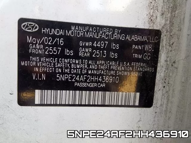 5NPE24AF2HH436910 фото 2