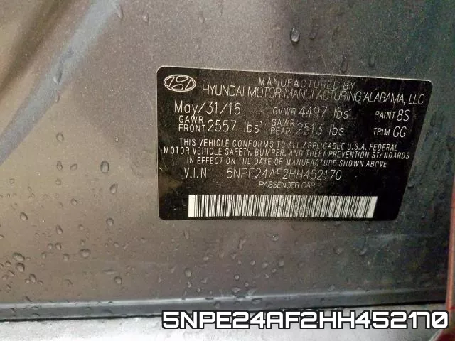 5NPE24AF2HH452170 фото 2
