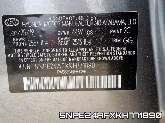 5NPE24AFXKH771890 фото 2