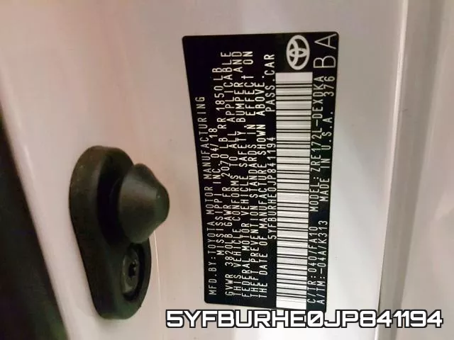 5YFBURHE0JP841194 фото 2