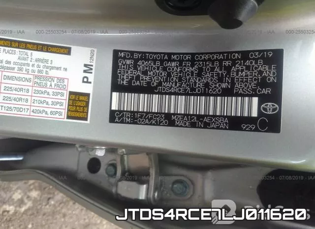 JTDS4RCE7LJ011620 фото 10