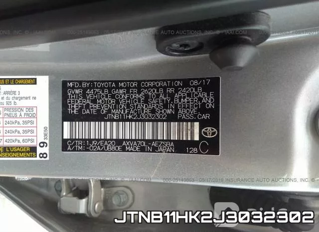 JTNB11HK2J3032302 фото 10