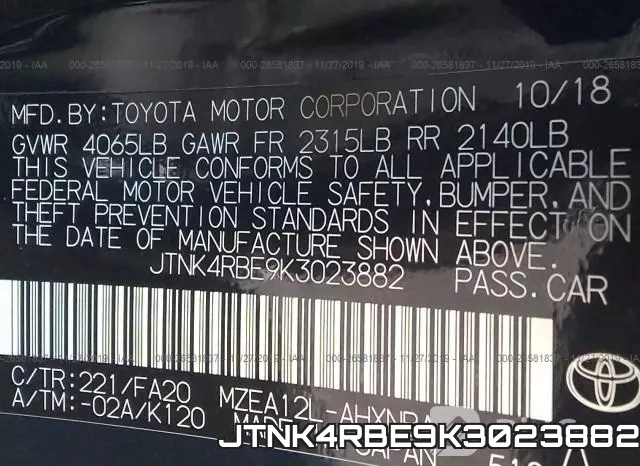 JTNK4RBE9K3023882 фото 10
