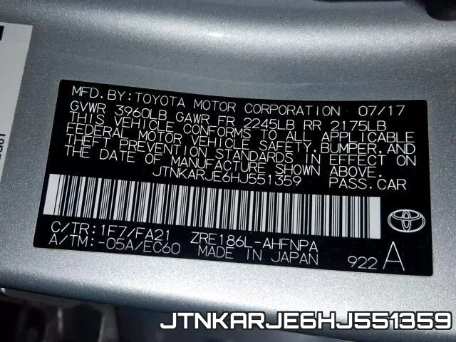 JTNKARJE6HJ551359 фото 2