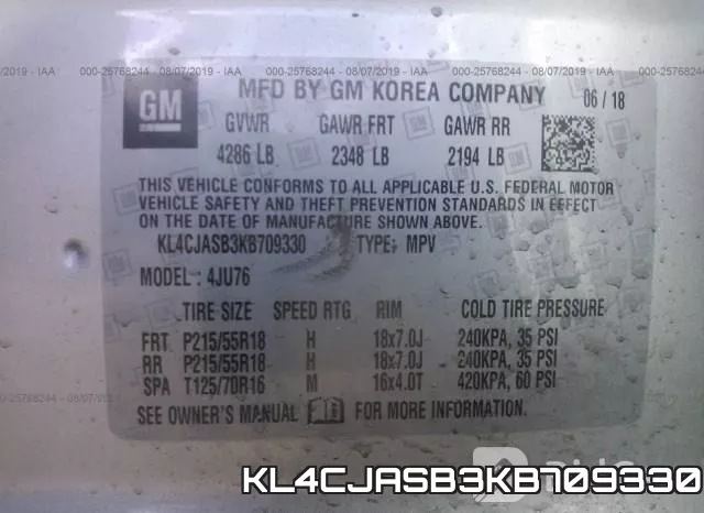 KL4CJASB3KB709330 фото 8