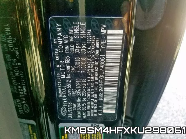 KM8SM4HFXKU298061 фото 2