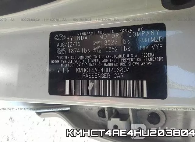 KMHCT4AE4HU203804 фото 10