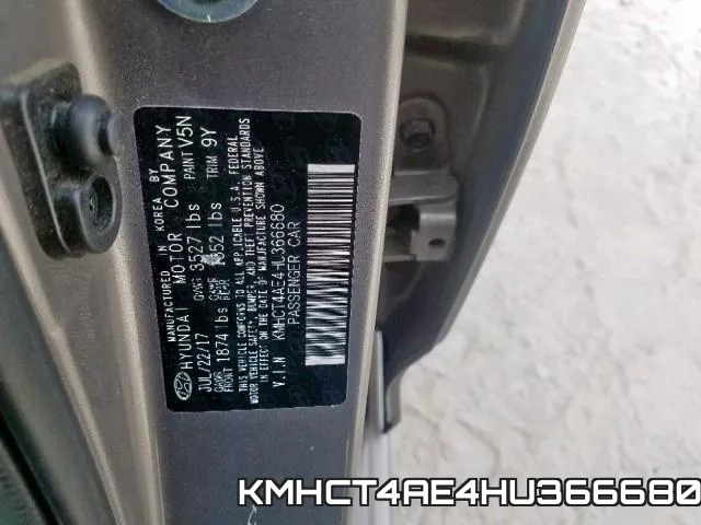 KMHCT4AE4HU366680 фото 2
