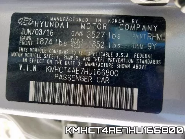KMHCT4AE7HU166800 фото 2