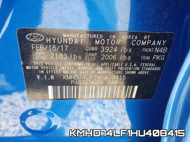 KMHD74LF1HU408415 фото 2