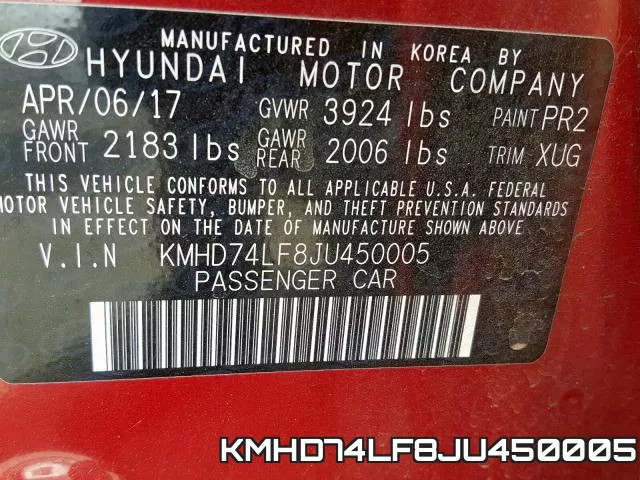 KMHD74LF8JU450005 фото 2