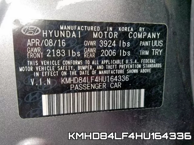 KMHD84LF4HU164336 фото 2