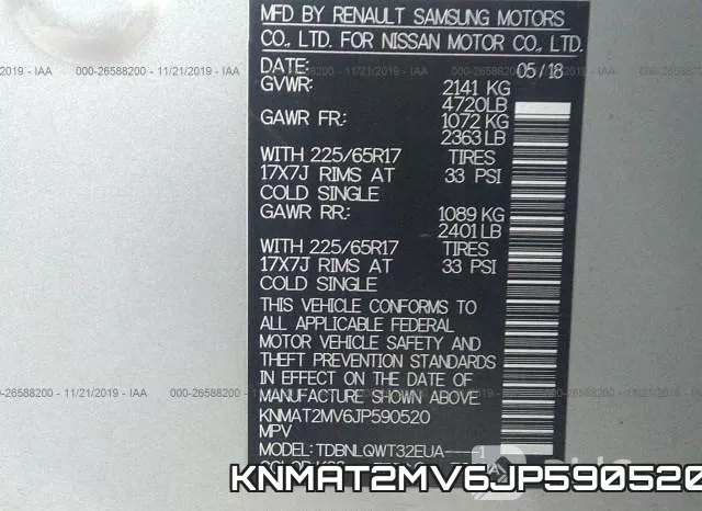 KNMAT2MV6JP590520 фото 8