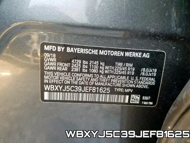 WBXYJ5C39JEF81625 фото 2