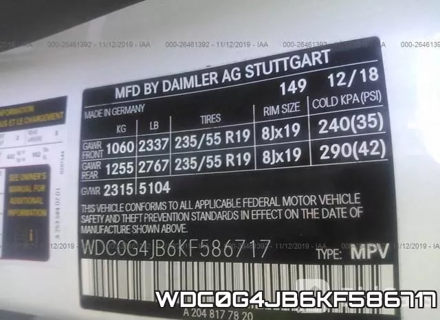 WDC0G4JB6KF586717 фото 10