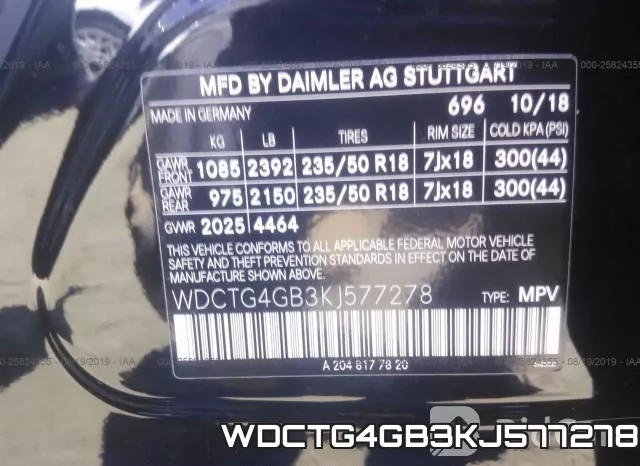 WDCTG4GB3KJ577278 фото 10