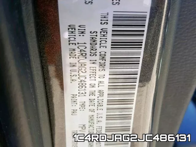 1C4RDJAG2JC486131 фото 2