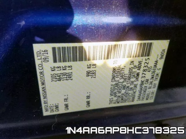 1N4AA6AP8HC378325 фото 2