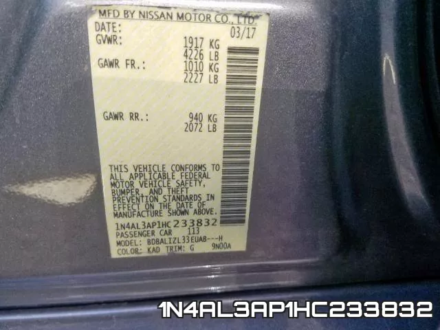 1N4AL3AP1HC233832 фото 2
