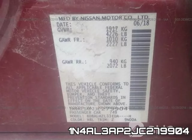 1N4AL3AP2JC279904 фото 9