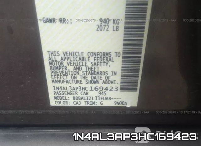 1N4AL3AP3HC169423 фото 10