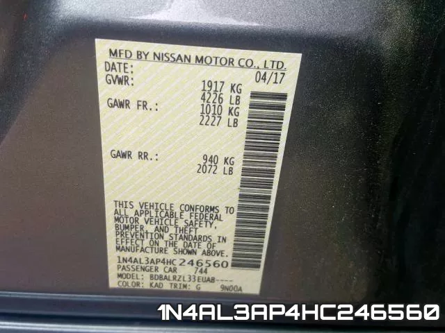 1N4AL3AP4HC246560 фото 2