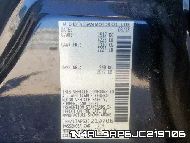1N4AL3AP6JC219706 фото 2
