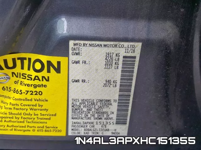 1N4AL3APXHC151355 фото 2