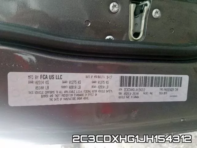 2C3CDXHG1JH154312 фото 2