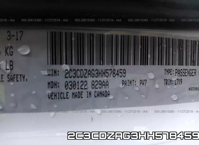 2C3CDZAG3HH578459 фото 9