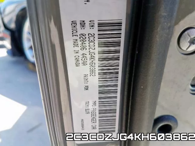 2C3CDZJG4KH603862 фото 2