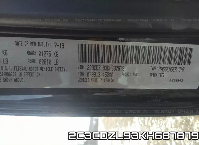 2C3CDZL93KH687879 фото 4