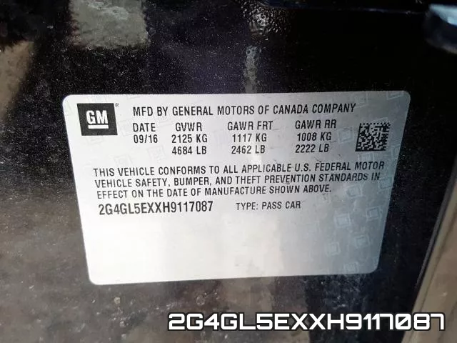 2G4GL5EXXH9117087 фото 2