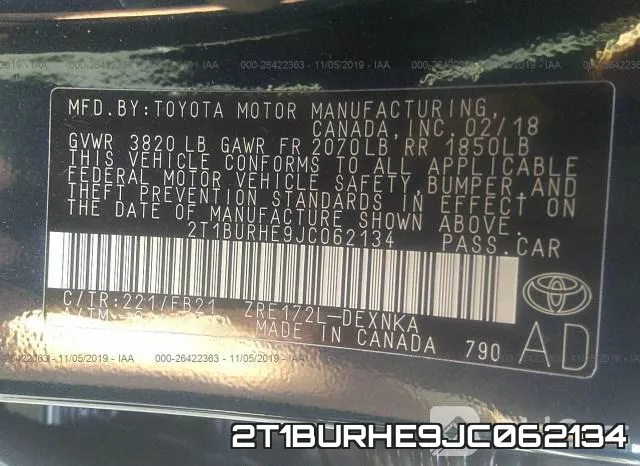 2T1BURHE9JC062134 фото 10