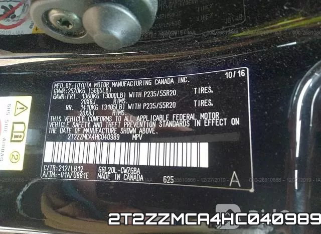 2T2ZZMCA4HC040989 фото 9