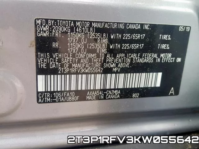 2T3P1RFV3KW055642 фото 2