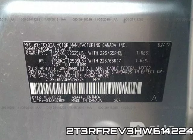 2T3RFREV3HW614224 фото 9